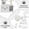 Litter Box Enclosure with Cat Tree Tower and Condo, Hidden Cat Washroom Furniture with Sisal Scratching Post & Soft Plush Perch - 3 of 4