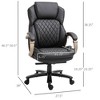 Big and Tall Executive Office Chair with Wide Seat, Computer Desk Chair with High Back Diamond Stitching, Adjustable Height & Swivel Wheels - 3 of 4