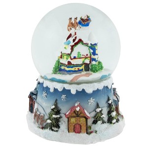 Northlight Santa Claus on Sleigh Snowy Village Musical Christmas Water Globe - 5.5" - 1 of 4