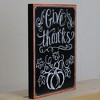 Northlight Black and White "Give thanks" Chalkboard Thanksgiving Wall Art Decor 14" x 10.5" - 3 of 3