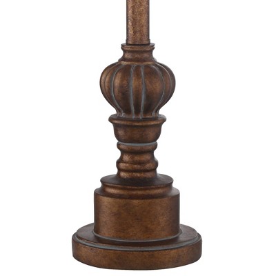 Bronze Traditional Buffet Table Lamps Set with Oatmeal Shades