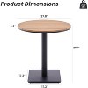 Patio Furniture Table, Outdoor Dining Set of Patio Table, Plastic Wooden Top Outdoor Furniture Table for Lawn, Deck, Backyard, Poolside - 3 of 4