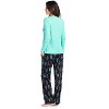 Ashford & Brooks Women's Long Sleeve Cotton Top Fleece Pants Pajama Set - 3 of 4