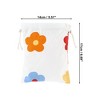 Unique Bargains Women Durable Drawstring Flower Cosmetic Bag White 1 Pc - 2 of 3