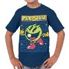 Seven Times Six Pac-Man T-Shirt Boy's Video Game Grid Short Sleeve Tee Retro Graphic Print Blue - 4 of 4