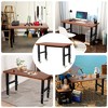 Costway 48''x24'' Adjustable Height Workbench Mobile Tool Bench Bamboo Top w/Caster Nature\ Coffee - 4 of 4