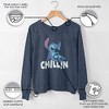 Juniors Womens Lilo & Stitch Alien Chillin Sweatshirt - 3 of 4