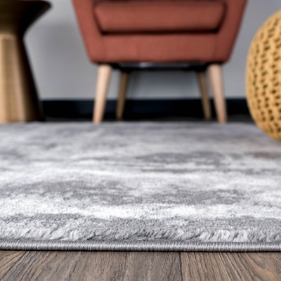 Contemporary Abstract Gray Synthetic 95'' Area Rug