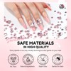 Saviland K9 Crystal Rhinestones Kit - 355PCS Holographic Pink Nail Gems with 12 Mixed Shapes for Professional Nail Art (Heart/Round Styles) - 4 of 4