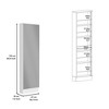 TiramisuBest Rectangle Tall Shoe Cabinet with Mirror,White - 4 of 4