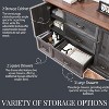 Farmhouse 5 Drawer Dresser, 47.5″ Rustic Wood Dressers Organizer with Sliding Barn Doors for Bedroom, Kitchen, Hallway - 3 of 4