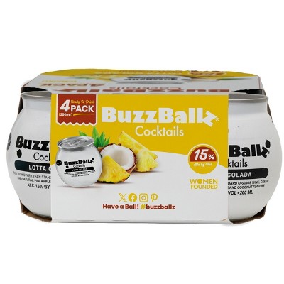 BuzzBallz Lotta Colada Cocktails - 4pk/200ml Bottles