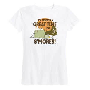 Women's - Peanuts - It's Always a Great Time For Smores Short Sleeve Graphic T-Shirt - 1 of 4