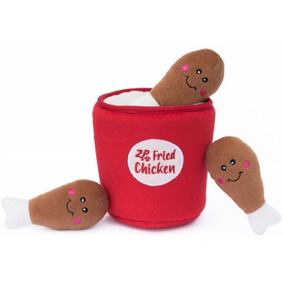 ZippyPaws Burrow Bucket of Chicken Dog Toy