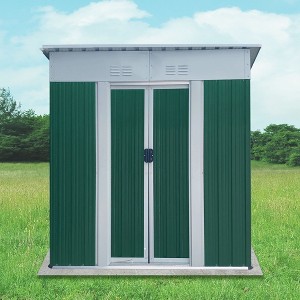 NicBex 6*4ft Outdoor Storage Shed Metal Garden Shed with Single Door and Apex Roof, Weatherproof and Durable, for Garden Tools and Equipment - 1 of 4