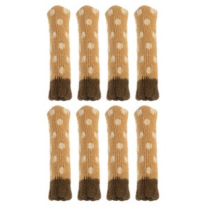 Unique Bargains Polka Dots Knitted Elastic Reduce Noise Chair Leg Floor Protectors - 1 of 4