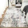 10'x13' Washable Modern Abstract Rug, Thin Foldable, Non-Slip, Non-Shedding, Easy Care for Living Room, Bedroom, Kitchen, Dining, Blue/Yellow - 3 of 4