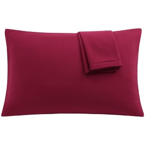 PiccoCasa Luxury Soft Microfiber Polyester Zippered Solid Pillowcases 2 Pcs - 1 of 4