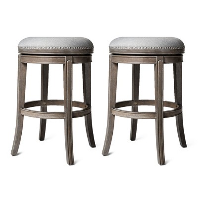 Maven Lane Alexander Rotating Backless Kitchen Stool, Set of 2