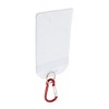 Unique Bargains Aluminum Carabiner Plastic Clear Red Badge Holder 6 x 11 cm 1 Pc - 3 of 4