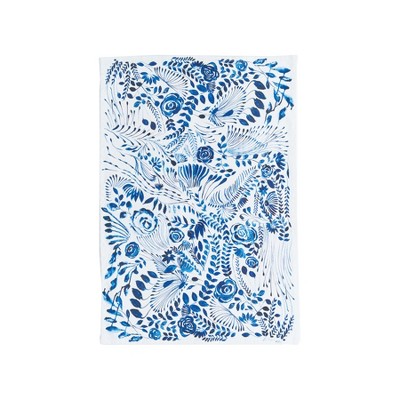 carol & frank Navy Floral Printed Kitchen Towel