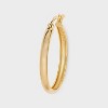 14k Gold Plated Cubic Zirconia Brass Polished Click Top Hoop Earrings - A New Day™ Gold: Sterling Silver, Nickel-Free, 1.036" Length - 3 of 3