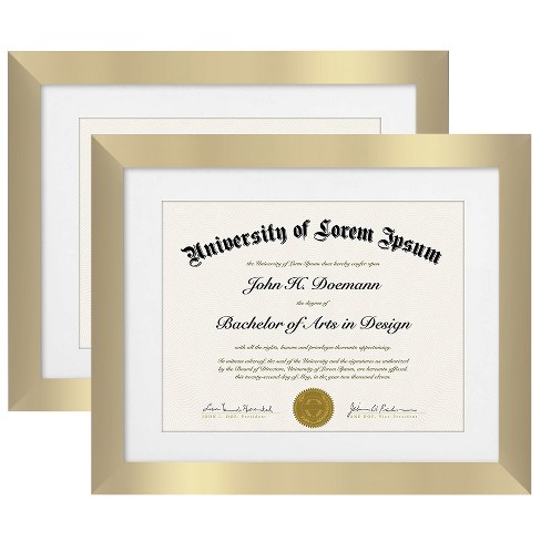  Americanflat 14x14 Gold Wedding Signature Picture Frame - Use  as 5x7 Picture Frame with Mat or 14x14 Frame without Mat - Wedding Picture  Frame with Shatter Resistant Cover