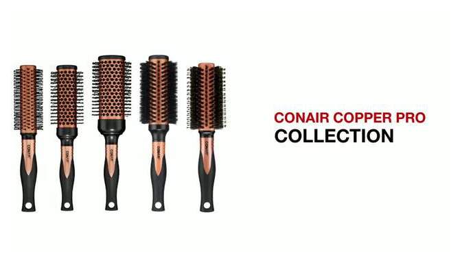 Conair Copper Pro Nylon Bristle Round Hair Brush - Small Barrel - All Hair, 5 of 6, play video