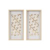 Gulches Natural Capiz & Gold Foil 2-Piece Shadowbox Wall Decor Set - Coastal Elegance - 3 of 4
