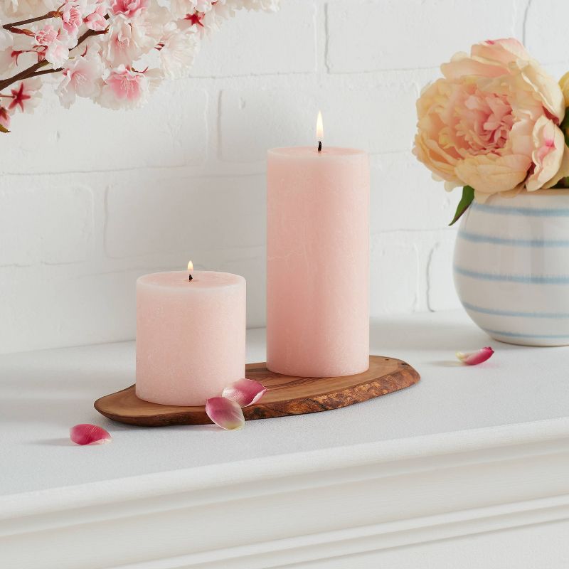 Peony & Cherry Blossom Cozy Pillar Candle Pink - Threshold™, 3 of 5