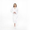 Linum Home Textiles 100% Turkish Cotton Personalized Unisex Anovia Velour Bathrobe - Gold Linum Font - 3 of 4