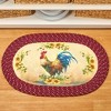 Collections Etc Rooster & Sunflowers Slip-Resistant Braided Kitchen Runner Rug - 2 of 2