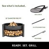 Good Directions Montana X 32" Steel Standard Grill Set Round Outdoor Fire Pit Black - 4 of 4