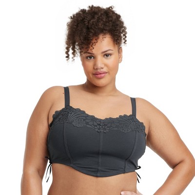 Women's Lace-Up Crochet Corset Bra - Colsie™