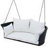 YOOCOZZ  51.9" Rattan Swing Chair  with Ropes and Cushion - 3 of 4