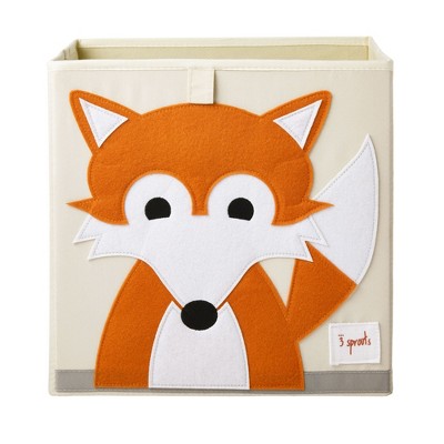 3 Sprouts Toy Storage Cube - 13" - Fox