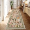 Pastoral Floral Washable Area Rug Non Slip Farmhouse Floor Cover Soft Non Shedding Indoor Rug Low Pile Foldable Carpet for Living Rom Bedroom Nursery - 3 of 4