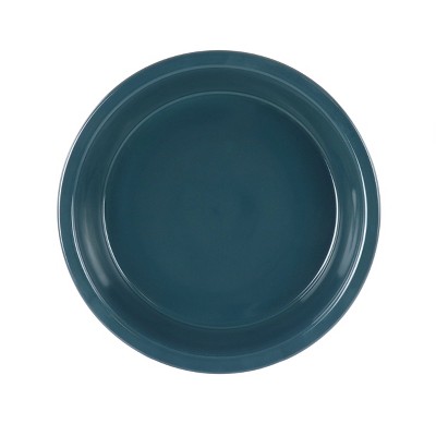 Deep Blue 10-Inch Hand Painted Stoneware Pie Dish
