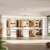 Aheaplus Corner Closet System with 6 Hanging Rods, Closet Organizer System with Shelves and Drawers - 2 of 4