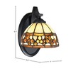Toltec Lighting Zilo 1 - Light Sconce in  Matte Black with 7'' Roman Jewel Art Glass Shade - 2 of 2