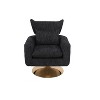APRILSOUL Classic Mid-Century 360-degree Swivel Accent Chair, White Teddy Fabric - 3 of 4