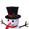 48" LED Tinsel & Fabric Snowman Collapsible Novelty Sculpture Light - Haute Décor - 3 of 4