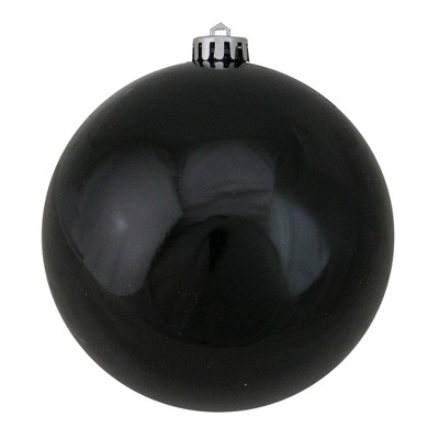 Northlight Jet Black Shatterproof Shiny Christmas Ball Ornament 6" (150mm)