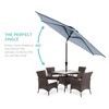 Best Choice Products 10ft Outdoor Steel Market Patio Umbrella w/ Crank, Tilt Push Button, 6 Ribs - Breeze Blue - 2 of 4