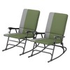 Outsunny Outdoor Rocking Chairs Set of 2, Folding Rocking Chair Set with 400 lbs. Capacity, Wide Seat, Padded High Back for Patio, Porch - image 4 of 4