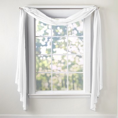 The Lakeside Collection Emelia Voile Sheer Window Collection - White 216" Scarf