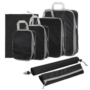 Unique Bargains Compression Packing Cube Expandable Storage Travel Luggage Organizers 7 Pcs - 1 of 3