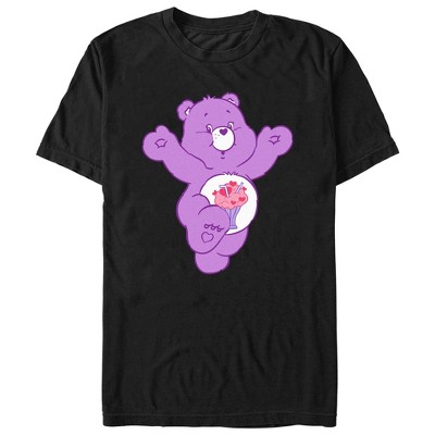 Men's Care Bears Jumping Share Bear T-shirt - Black - Large : Target