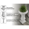 LeisureMod Urn Planter Pot in Fiberstone with Drainage Holes for Indoor and Outdoor Daisy Collection - 4 of 4
