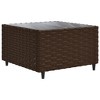 vidaXL Patio Lounge Set with Cushions Sectional Sofa Garden Backyard Poly Rattan - Brown and Cream 6 Piece - 4 of 4